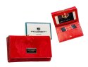 Portfel Damski Skórzany Peterson Klamra I Klapka Skóra Naturalna RFID PTN PS-108 CZERWONY 14 x 9 x 3 [cm]