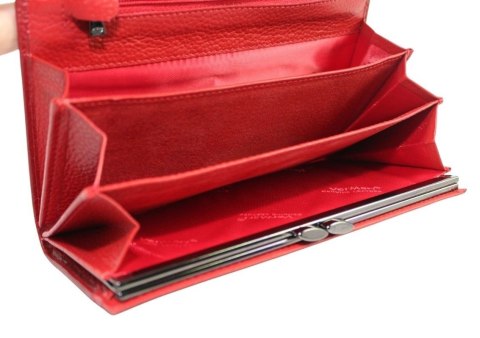 Portfel Damski Skórzany VERMARI Długi Klamra Skóra Naturalna 72062 19 x 9,5 x 3,5 [cm]