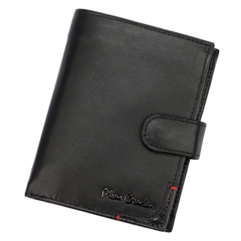 Portfel Męski PIERRE CARDIN Skóra Licowa RFID Duży Pionowy Z Zapięciem MATOWY 331A 13 x 10 x 3 [cm]