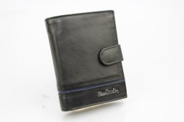 Portfel Męski PIERRE CARDIN Skóra Licowa RFID Duży Pionowy Z Zapięciem MATOWY Z OZDOBNYM ELEMENTEM 331A 13 x 10 x 3 [cm]