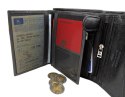 Portfel Męski Skórzany PIERRE CARDIN Skóra Licowa Duży Pionowy Z Zapięciem Z OZDOBNYM ELEMENTEM RFID 326A 12,5 x 10 [cm]