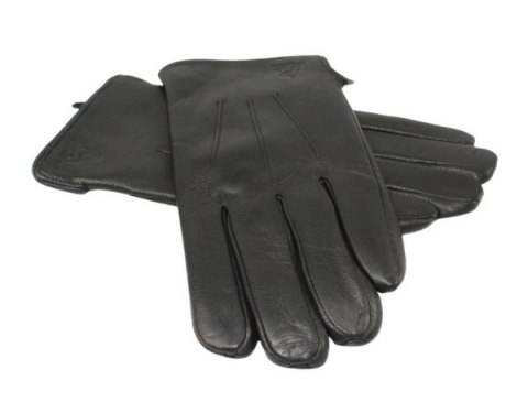 Rękawiczki Męskie PolskaGalanteria Ocieplane Ze Skóry Renifera Rozmiar 10 1/2 ELEGANCKIE PRZESZYCIE CZARNE