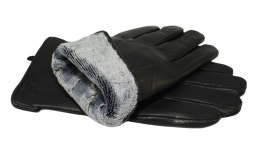 Rękawiczki Męskie PolskaGalanteria Ocieplane Ze Skóry Renifera Rozmiar 12 1/2 ELEGANCKIE PRZESZYCIE CZARNE