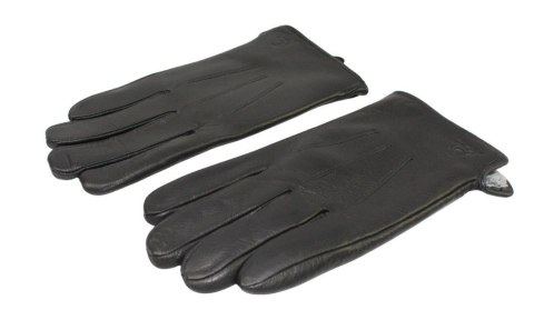 Rękawiczki Męskie PolskaGalanteria Ocieplane Ze Skóry Renifera Rozmiar 12 ELEGANCKIE PRZESZYCIE CZARNE