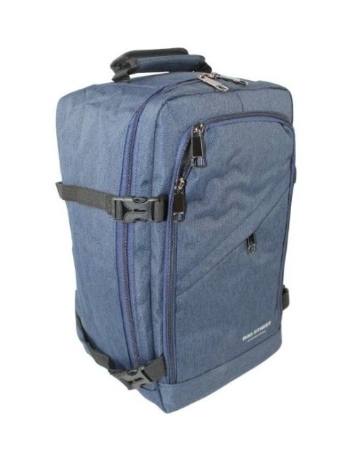 Solidny Plecak Bag Street ''DE LUXE'' Średni Plecak Rekreacyjny Rowerowy BS4107 CZARNY 40 x 26 x 19 [cm]