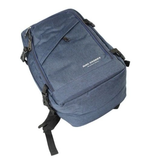 Solidny Plecak Bag Street ''DE LUXE'' Średni Plecak Rekreacyjny Rowerowy BS4107 GRANATOWY 40 x 26 x 19 [cm]