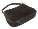 Torebka Skórzana LUKA 24-085 Skóra Naturalna Zamszowa Czekoladowa 30 x 20 x 9 [cm]