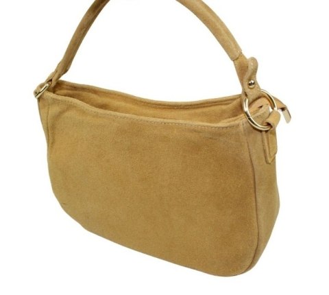 Torebka Skórzana LUKA 24-085 Skóra Naturalna Zamszowa Toffi 30 x 20 x 9 [cm]