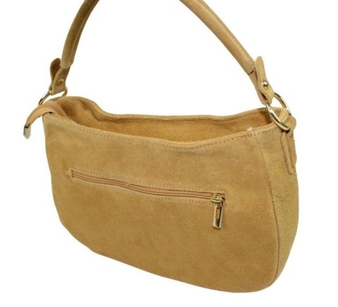 Torebka Skórzana LUKA 24-085 Skóra Naturalna Zamszowa Toffi 30 x 20 x 9 [cm]