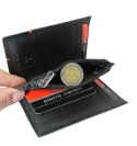 Portfel Męski Pierre Cardin Mały Pionowy Bez Zapięcia Suwak Na Drobne Skóra Naturalna RIFD 2421 10,5 x 8,5 x 2 [cm]