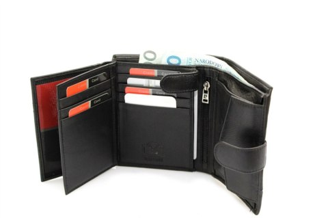 Portfel Męski Skórzany PIERRE CARDIN Skóra Licowa Duży Pionowy Z Zapięciem Z OZDOBNYM ELEMENTEM RFID 326A 12,5 x 10 [cm]